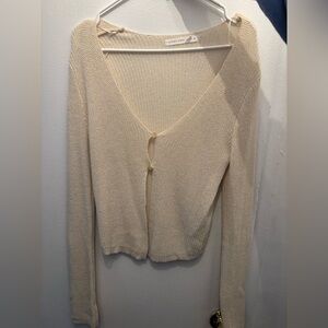 Altar’d State Cream Knit Cardigan, L